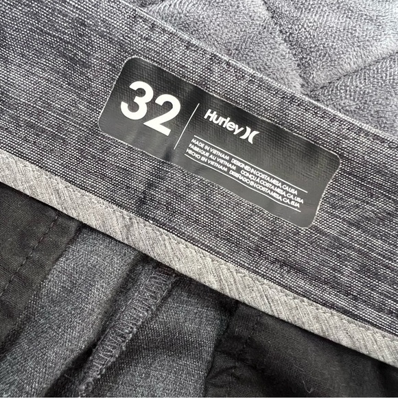 Hurley Nike Shorts Men Size 32 Golf Gray Dri Fit 10.5" Inseam Lightweight DD - Picture 6 of 11